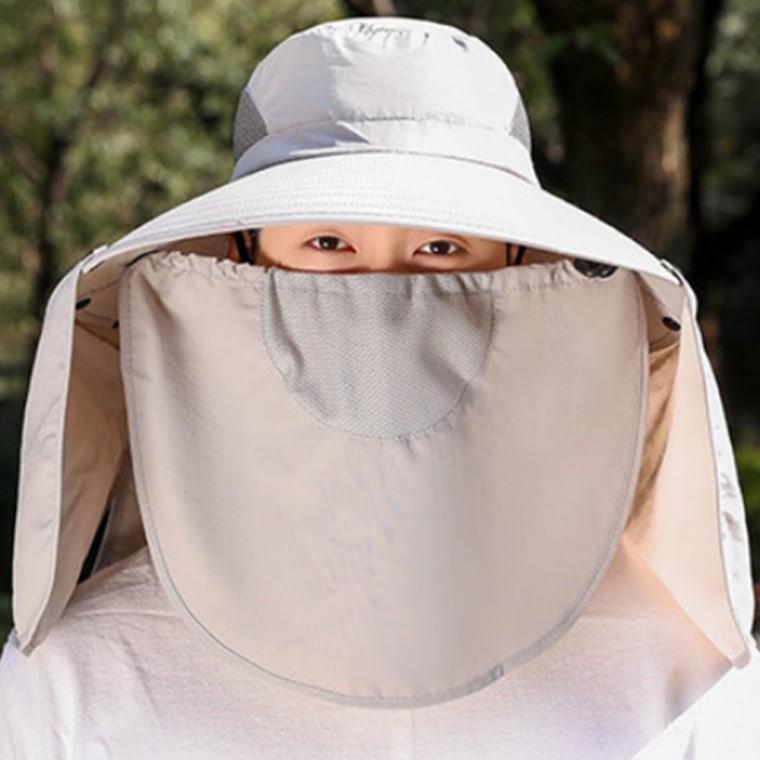 썬캡 자외선차단 베이지 벙거지모자 낚시모자 등산용모자 남자사파리모자 자외선차단모자