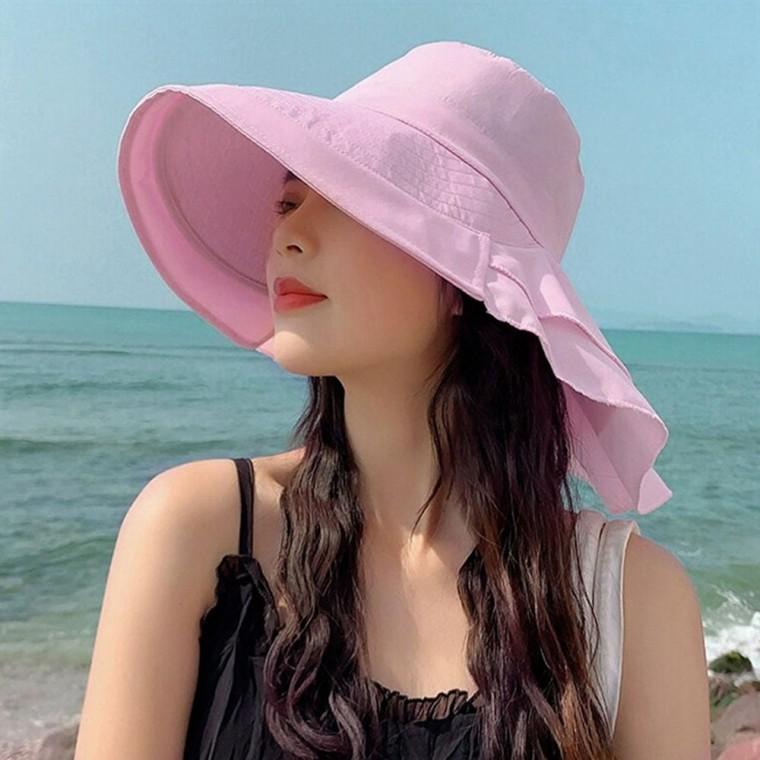 뒷트임 썬캡 휴양지 여성 비치 모자 바닷가 외출용