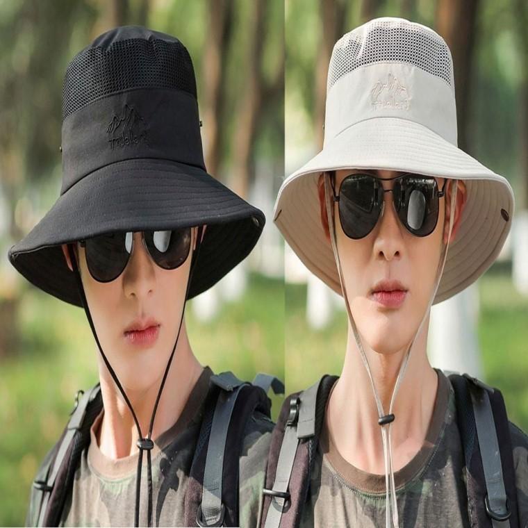 남자 메쉬 사파리모자 버킷햇 여름 등산 썬캡 낚시