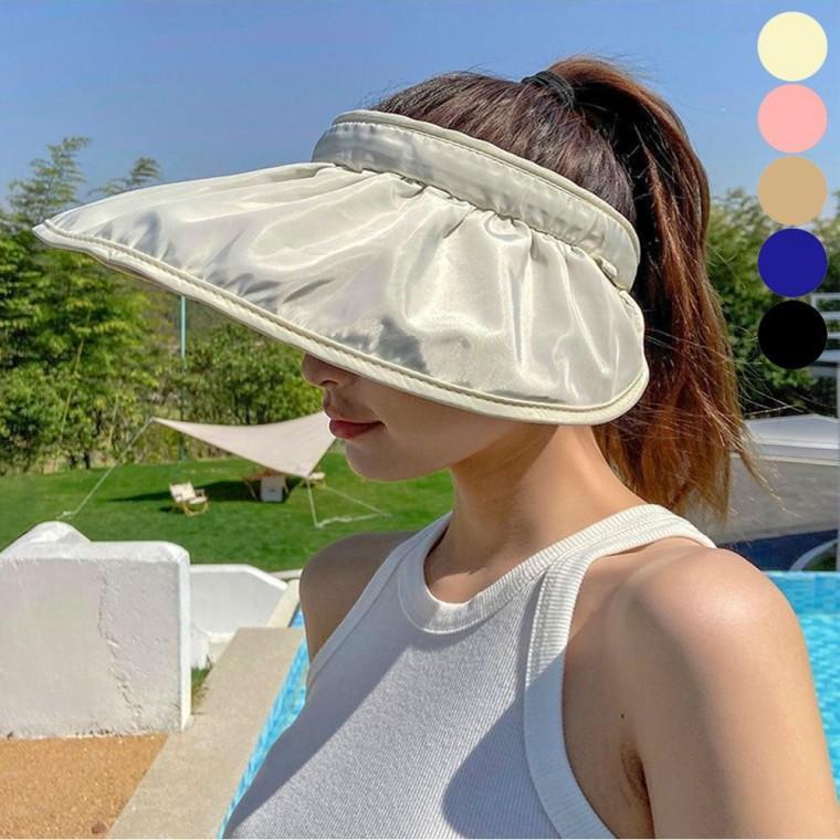 차단 넓은 보관하는 여성 암막 돌돌말아 썬캡 챙 햇빛