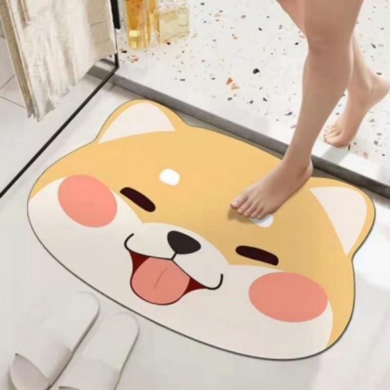 부드러운 욕실 규조토 발 매트 고양이 동물 디자인 발 매트