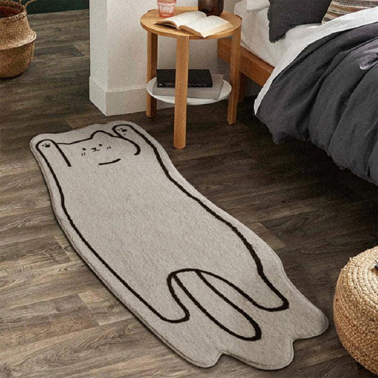 귀여운 고양이 캐릭터 발 매트 인테리어 미끄럼 방지 발 매트