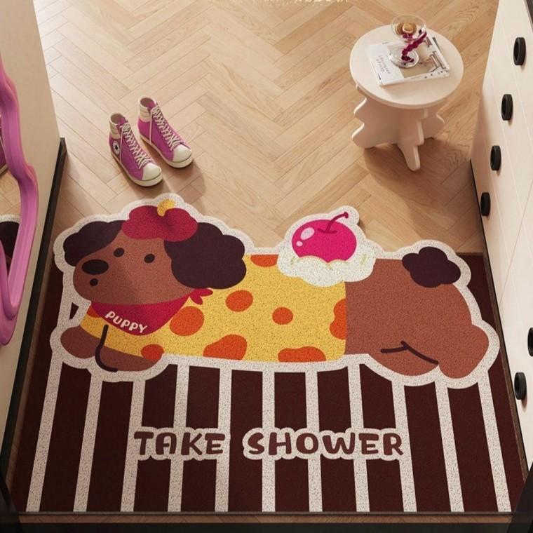 4타입 냥냥이 댕댕이 현관 발매트 먼지제거 코일매트
