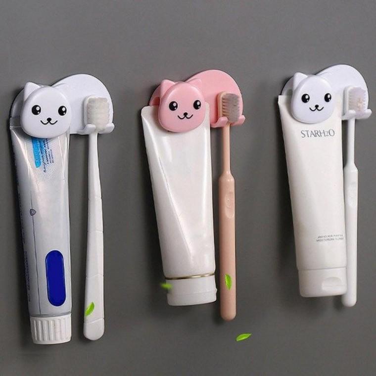 벽걸이 칫솔꽂이 무타공 칫솔 거치대 스텐 욕실 치약