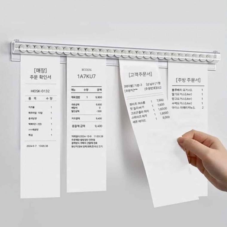 무타공 오더렉 주문서 60CM 영수증꽂이 영수증관리