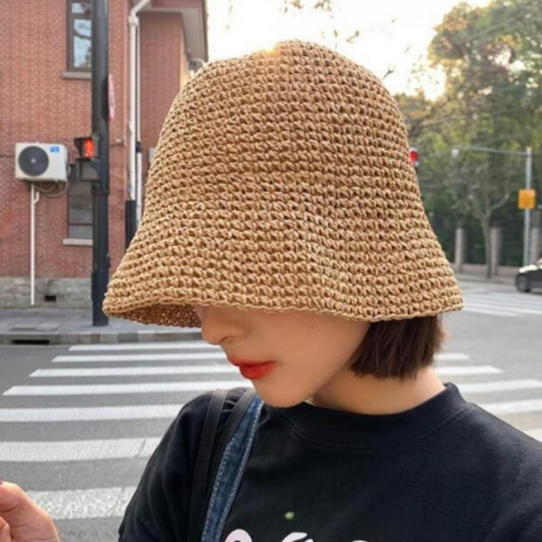 여름 자외선차단 버킷햇 밀짚모자 라탄 사파리 2컬러 비치웨어 모자 휴양지 필수템 햇빛가리개 여성 여름