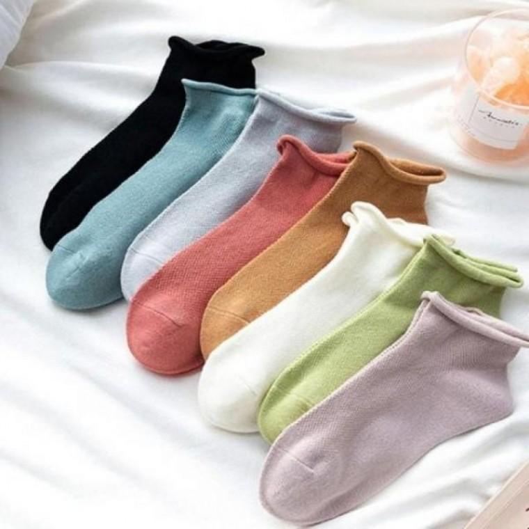여자 봄 여름 가을 준캡 여성 학생 돌돌이파스텔 발목양말 성인