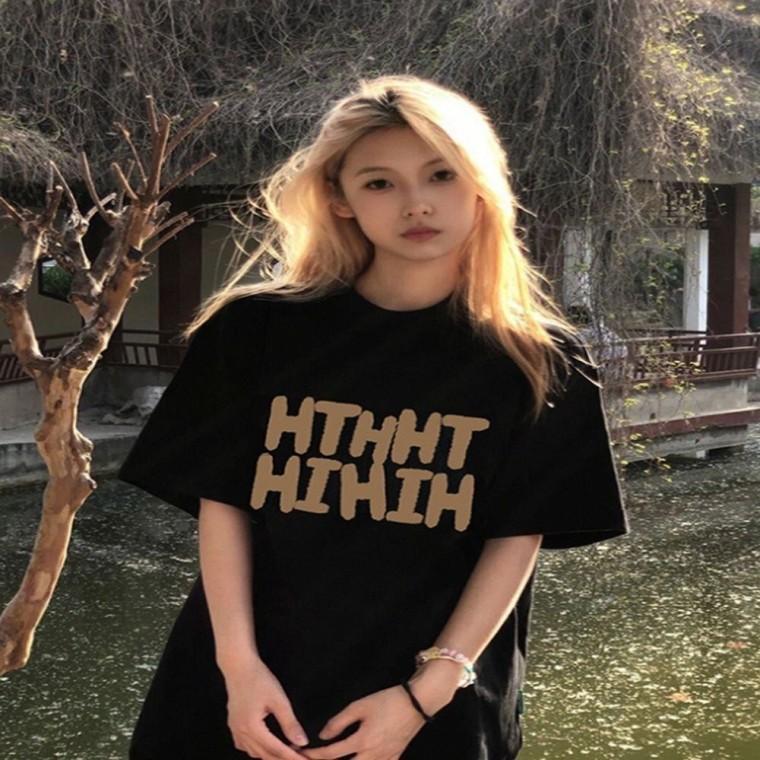 프린팅 박스핏 반팔티 여자 면티 여름 티셔츠 데일리