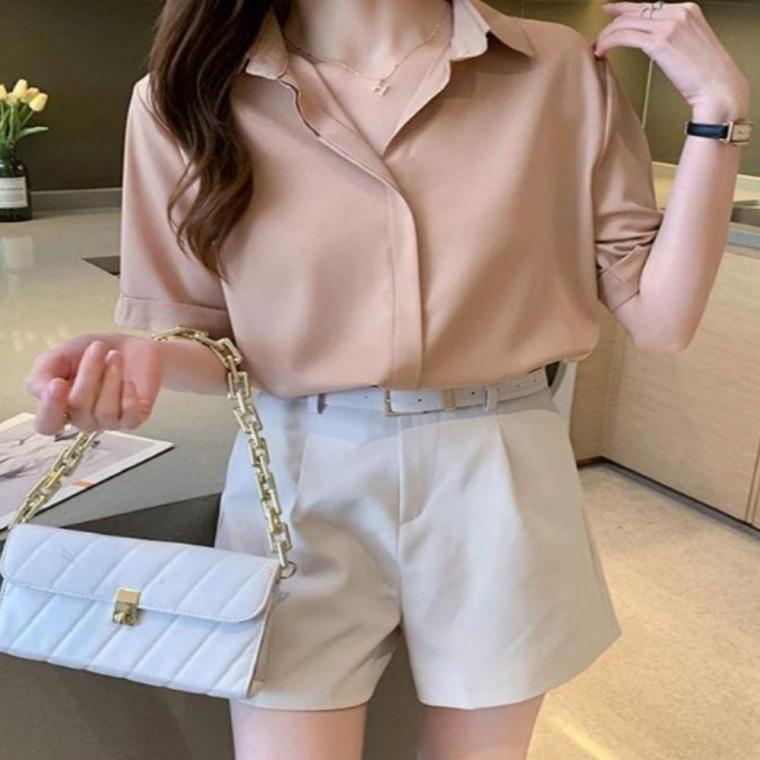 4컬러 낙낙하게 떨어지는 여리핏 여름 반팔 셔츠