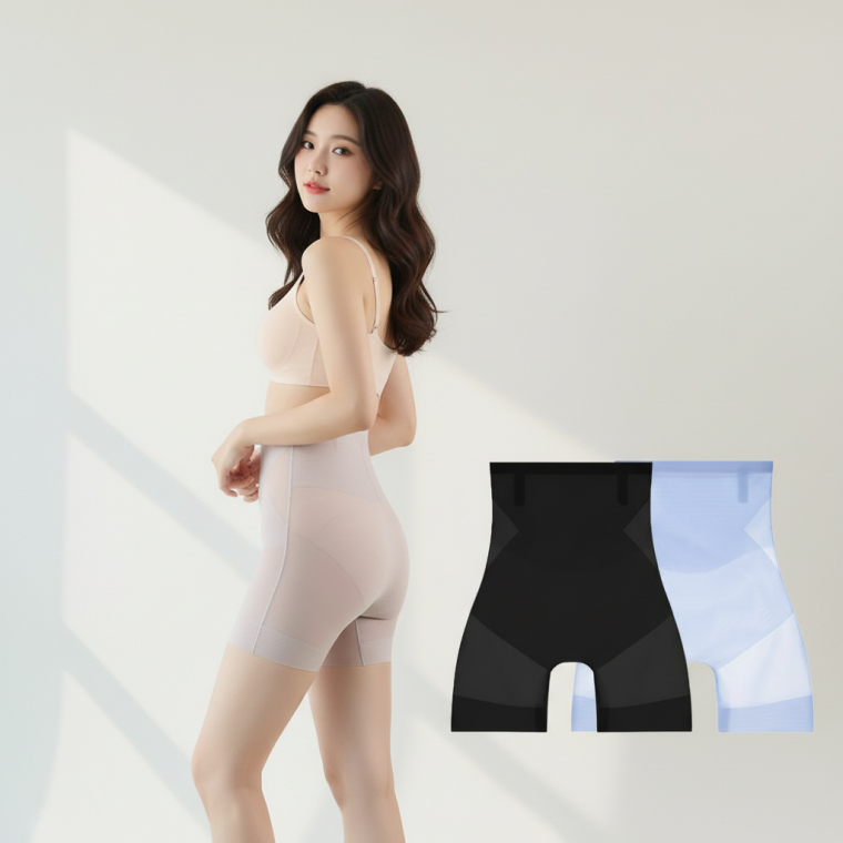 여성 여름 쿨링 하이웨스트 심리스 햄라인 속옷 보정팬티