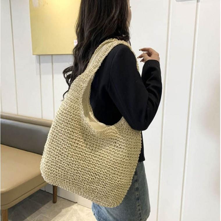 라탄백 데일리 크로스백 지퍼 왕골 여름 여자가방