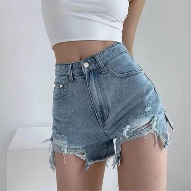 데님 핫팬츠 숏팬츠 여름 여자 찢청 짧은 청반바지