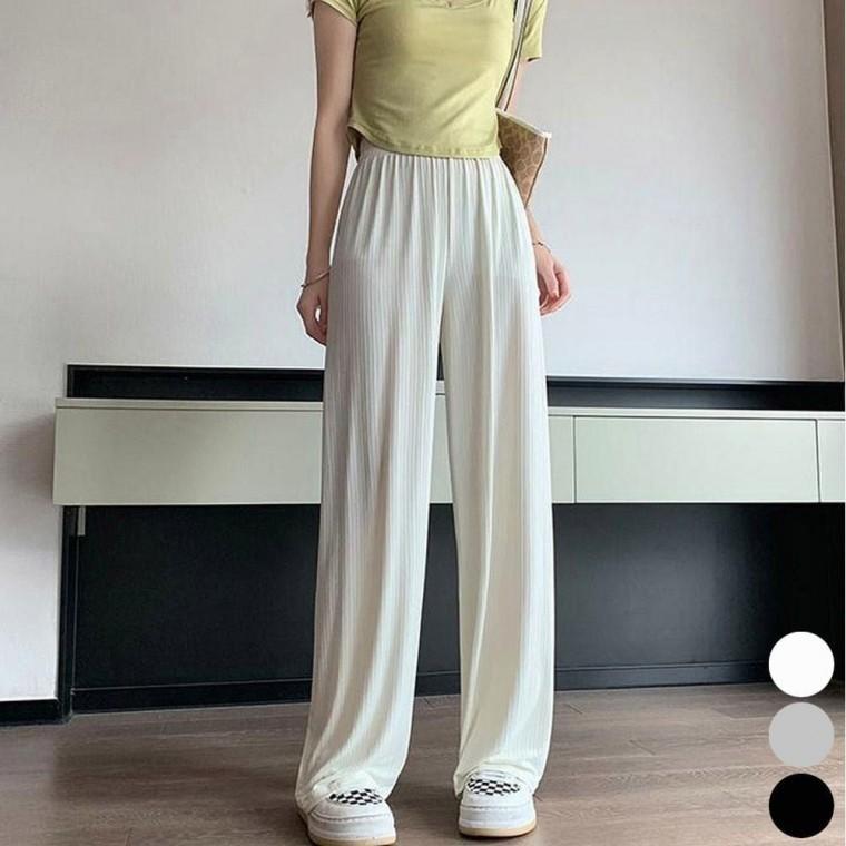 와이드 밴딩 쿨 일자 여자 차르르 여름 통바지 팬츠