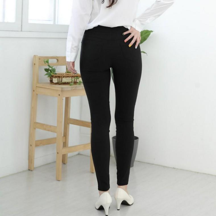 21수 9부 여성 여름 슬림핏 밴딩 아이스 팬츠 바지