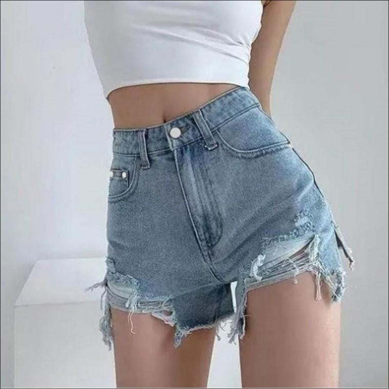 짧은 청반바지 여름 데님 핫팬츠 숏팬츠 찢청 여자