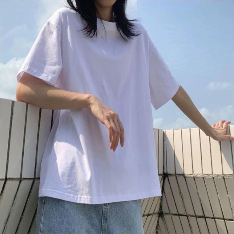 컬러 루즈핏 여자 무지 5컬러 베이직 반팔티셔츠 여름