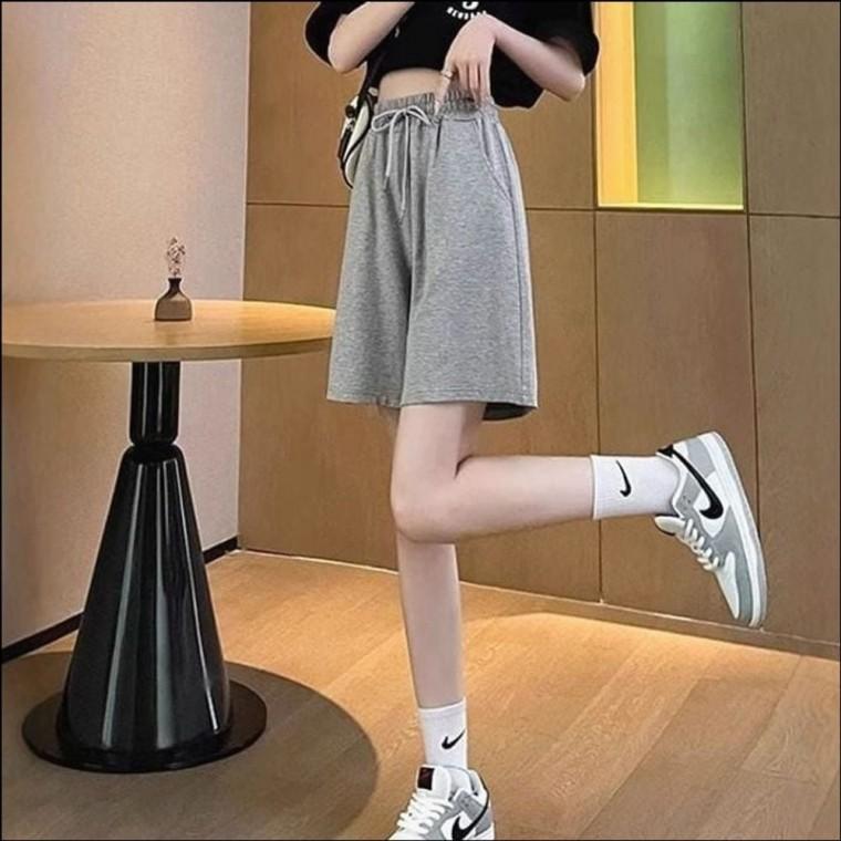 데일리 여름바지 반바지 2컬러 팬츠 추리닝 와이드핏 여자 4부