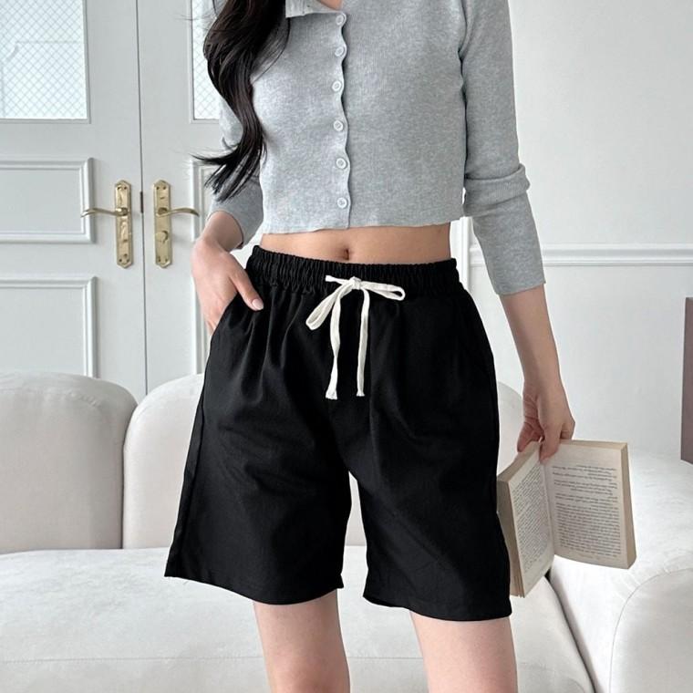 까실이 시원한 반바지 4부 데일리 허리밴딩 여름 여자