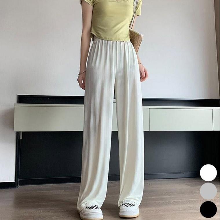 여름 차르르 통바지 일자 와이드 밴딩 쿨 팬츠 여성