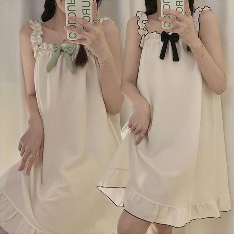 홈웨어 프릴 원피스 여성 수면복 민소매 여름잠옷 공주잠옷