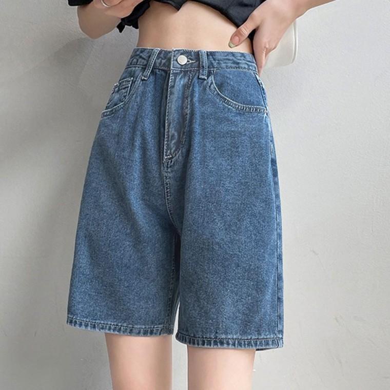 데님 5부 연청 여름 숏츠 여자 반바지 진청