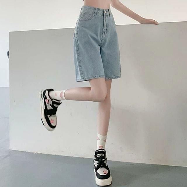 여자 여름 캐주얼 숏팬츠 데님팬츠 청반바지 4컬러 4부