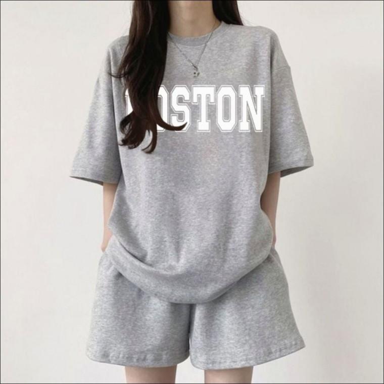 루즈핏 반바지 추리닝세트 데일리 반팔 여름 여성 3색 트레이닝복