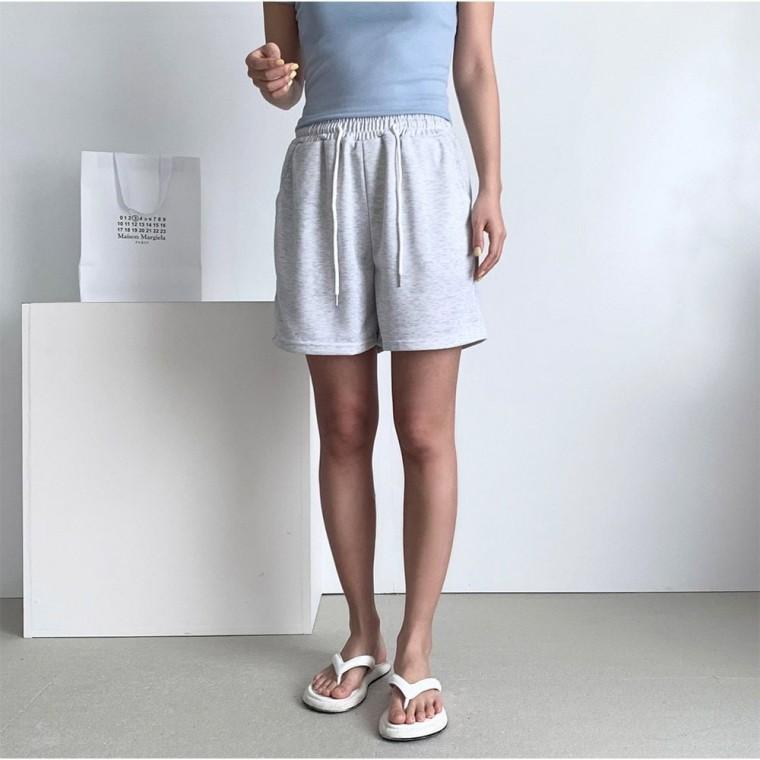 여자 3컬러 팬츠 여름 츄리닝 무지 데일리 반바지 4부