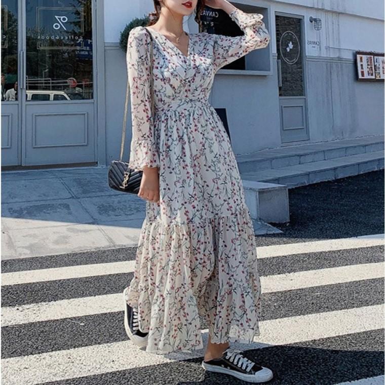 데일리 롱원피스 여름 여성 패턴원피스 2색 플라워
