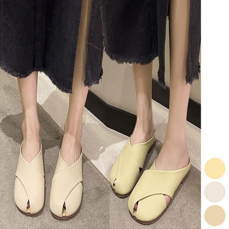 슬리퍼 낮은 발 편한 뮬 1.5cm 여자 블로퍼 여름 굽