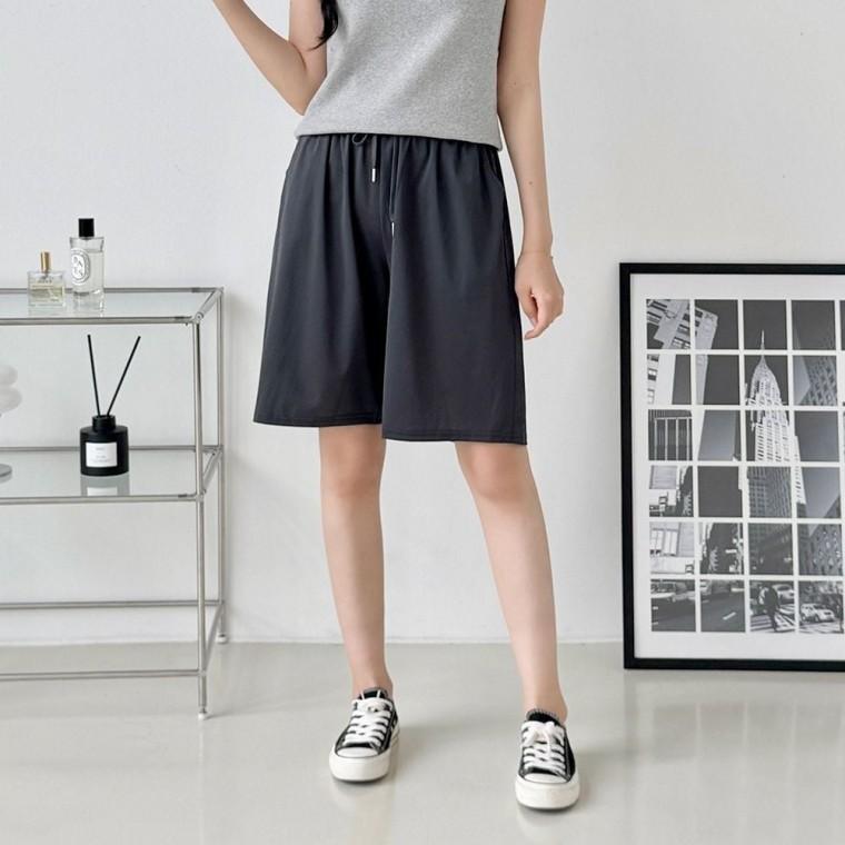 반바지 여름 얇은 원단 시원한 아이스쿨 숏팬츠 여성 밴딩