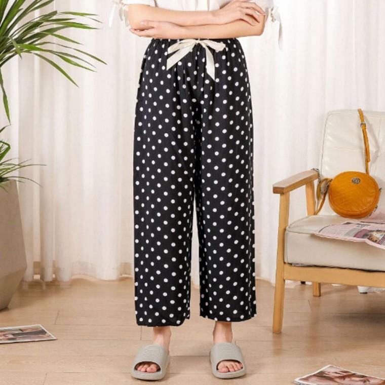여름 여자 팬츠 밴딩바지 와이드바지 촌캉스 꽃무늬