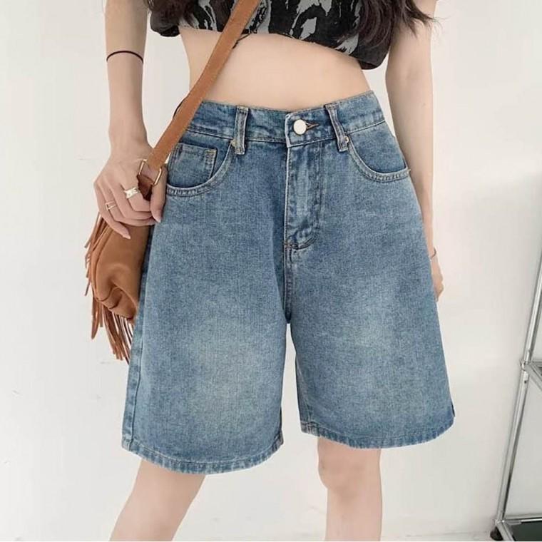 와이드핏 여름 바지 반바지 5부 데님 숏팬츠 여성