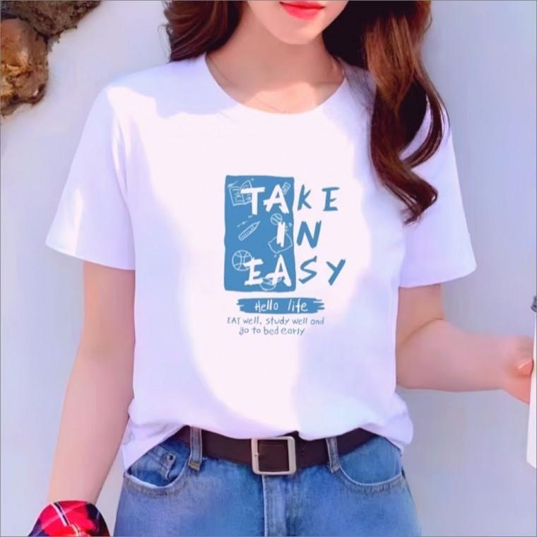티셔츠 흰 데일리 여름 기본 라운드 면티 반팔 여자