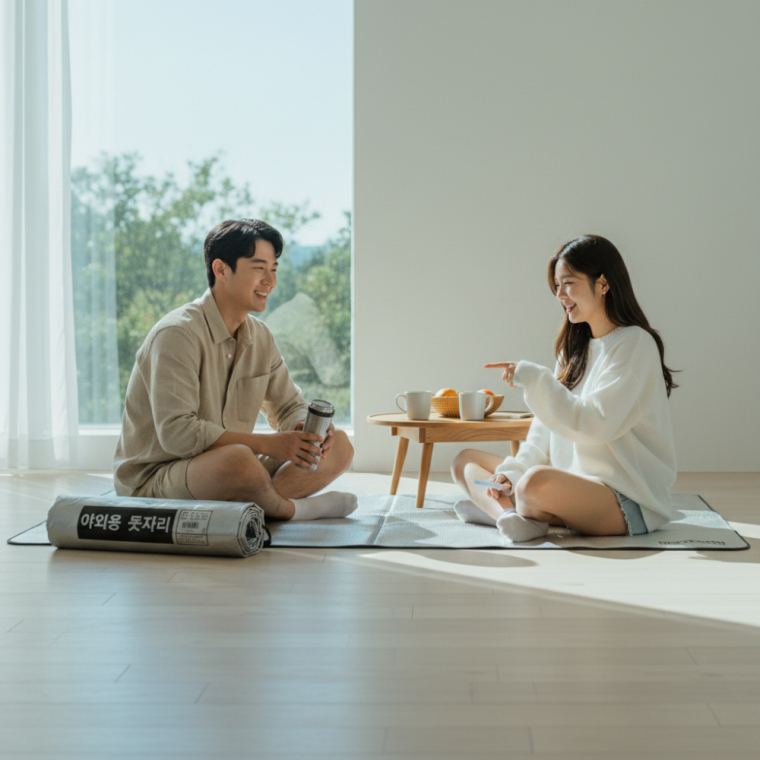 피크닉 매트 150x130cm 캠핑 은박 돗자리 야외용 방수 시트