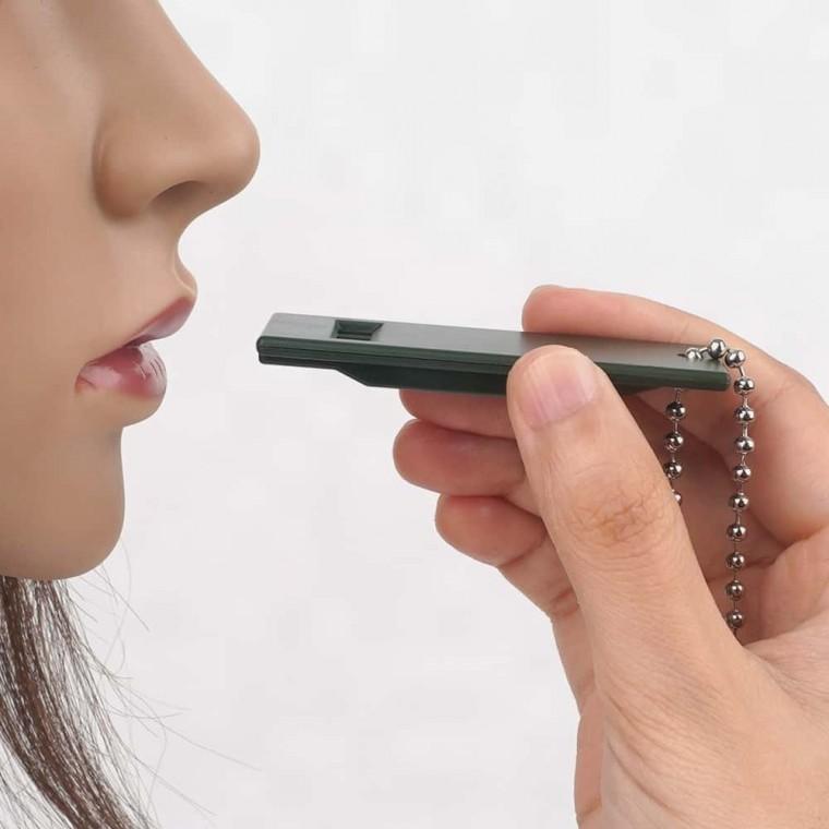 응원도구 휘슬 휴대용 호루라기 납작 3단음 호신용호루라기