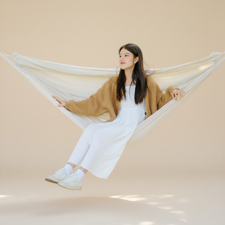 2인용 캠핑 그네 의자 휴대용 야외 해먹 190x150cm 캔버스 침대