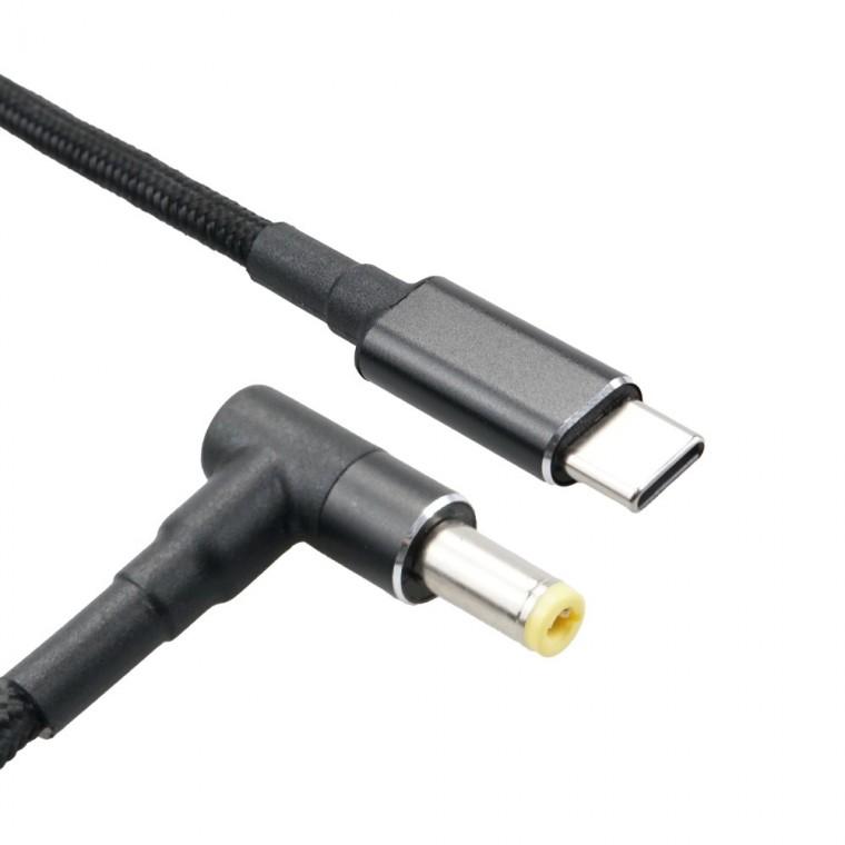 노트북 C타입 DC 5.5 x 2.5 100W 변환 1.8M 충전 케이블 고속충전 업무용 여행용 휴대용 일상용 사무용