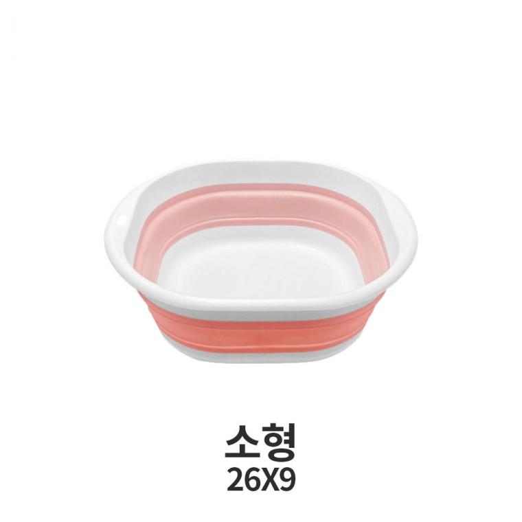 접이식 캠핑 원형 소형 세숫대야 휴대용 세면대 폴딩 바구니 바가지 욕실