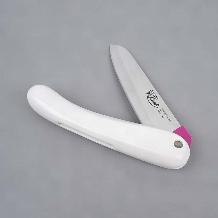휴대용 접이식 과도 90mm 낚시 등산 캠핑 스테인리스 칼날 안전장치 접이식과도