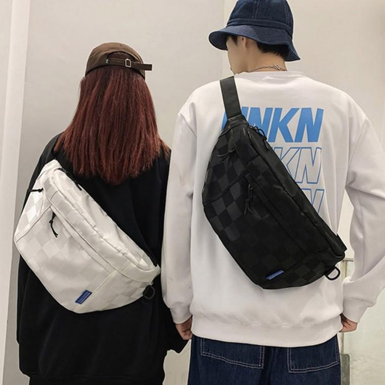 패턴 캐주얼 빅 심플가방 데일리백 여행가방 여성 바둑판 남자가방