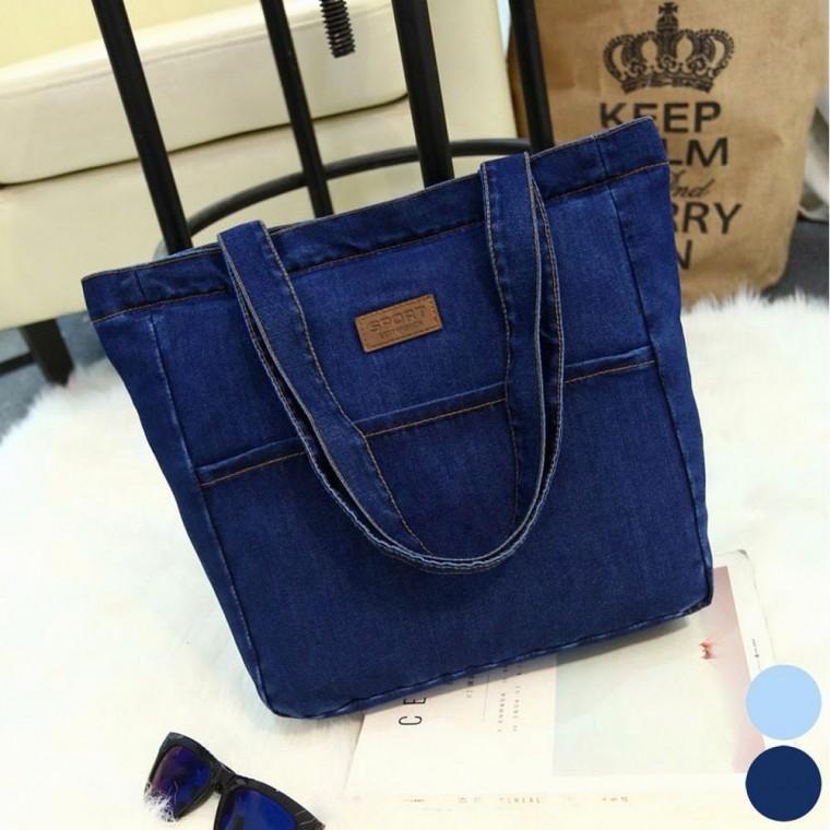 여성 좋은 숄더백 데님 에코백 청가방 수납력 가방