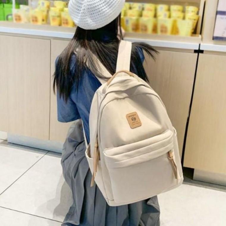 캐주얼 백팩 가방 캐주얼 신학기 책가방 베이지