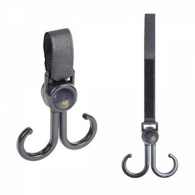 더블 후크 유모차 걸이 찍찍이 가방 고리 DD-12503