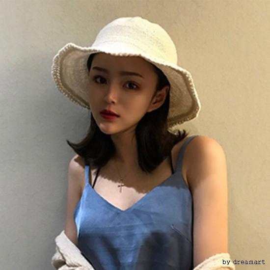 짜임니트 버킷햇/왕골모자/여름모자/벙거지