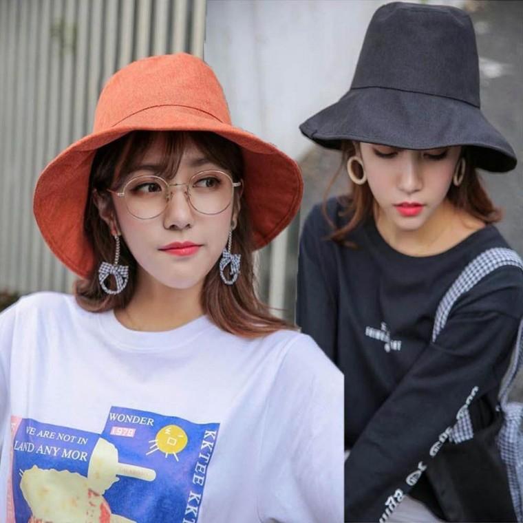 챙넓은 여자 버킷햇 차단 코튼 햇빛 벙거지 여름 모자