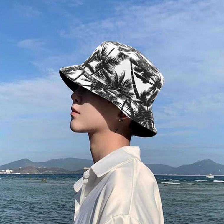여름 모자 리버시블 양면 휴양지 벙거지 버킷햇 패턴