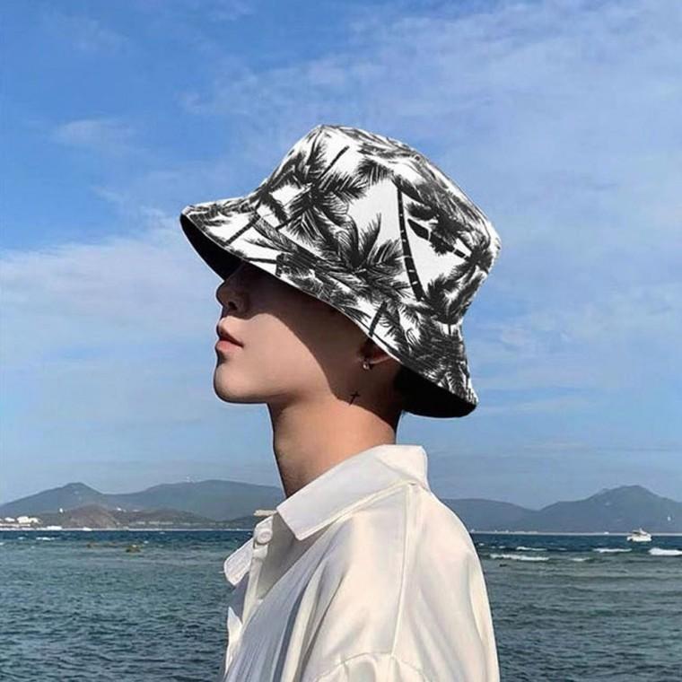 벙거지 여름 모자 휴양지 양면 버킷햇 리버시블 패턴
