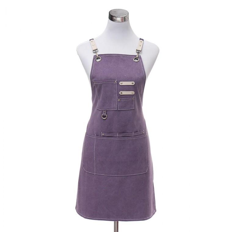 레이첼 캔버스 앞치마 공방앞치마 퍼플