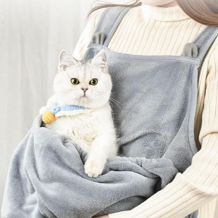 반려동물 포대 앞치마 주머니형 강아지 고양이 안기기 보조 애견 케어